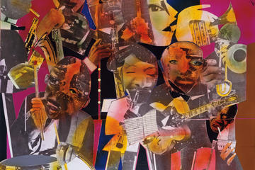 Work by Romare Bearden titled The Savoy